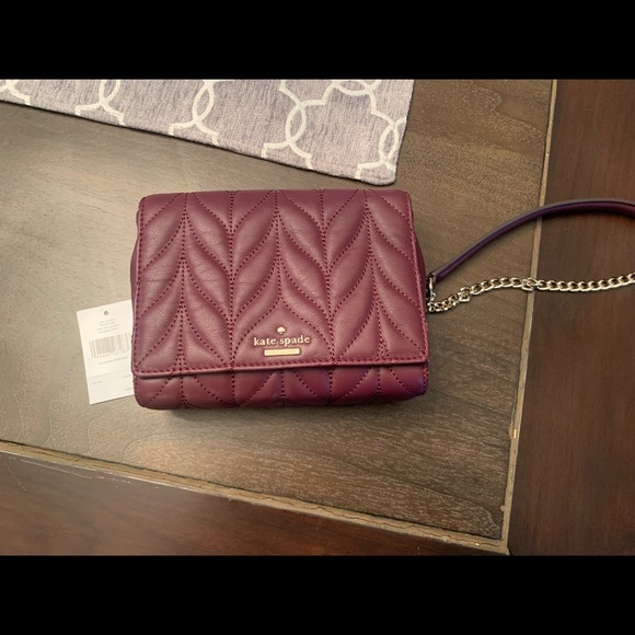 Kate Spade Mini Emelyn Briar Lane Quilted Deepplum - Picture 1 of 3